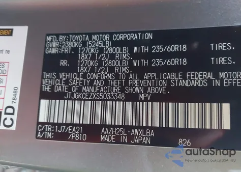 2025 Lexus Nx 350H Premium из США, поврежденный, VIN JTJGKCEZXS5033348